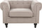 CHESTERFIELD - Chesterfield fauteuil - Taupe - Polyester
