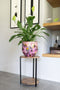 TS Collection - Bloempot Polly pink - 24x21 - Metaal & Epoxy - Exclusieve woonitems voor binnen - Handgemaakt - Unieke print - Designed by Lammie