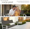 tectake® - Tuinbank - 2-zitsbank met aluminium frame en polywood latten - Max. 250kg - lichtgrijs/wit