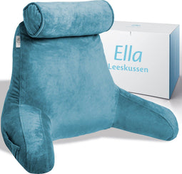 Ella Leeskussen - Relax Kussen - Nekrol - Ondersteuning Onderrug - Fluweel Marineblauw