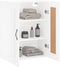 vidaXL - Wandkast - 69,5x34x90 - cm - bewerkt - hout - wit