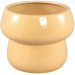 PTMD Bloempot Kaylene - 19x19x16 cm - Keramiek - Geel