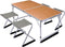 Relaxwonen | Campingtafel met 4 stoelen | 120 x 60 x 40cm