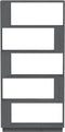 vidaXL - Boekenkast/kamerscherm - 80x25x163,5 - cm - massief - grenenhout - grijs
