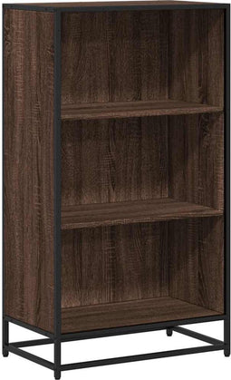 vidaXL - Boekenkast - 60x35x107,5 - cm - bewerkt - hout - bruin - eikenkleur