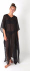 Barts Kribi Kaftan - Dames Kaftan - V-hals met split - Zwart (one size)
