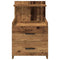 Nachtkastjes 2 st met 2 lades 40x36,5x62 cm oud houtkleurig