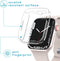 imoshion Screenprotector - Geschikt voor Apple Watch Series 7 / 8 / 9 - 41mm - Full Cover Soft Case / Beschermend Hoesje - Transparant