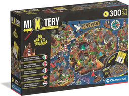 Clementoni - Puzzel 300 Stukjes Mystery Puzzle Pirate's treasure Kinderpuzzels, 8-14 jaar, 21710
