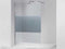 Novellini Giada - Inloopdouche - H 98 100x195cm muursteun 100cm mat chroom profiel helder glas met satinband