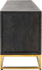 Richmond Interiors TV-dressoir Blackbone gold 4-deuren 185 (Black rustic)