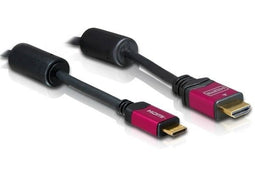 Delock HDMI 1.3b - HDMI naar HDMI Mini Kabel - 4K UHD - Zwart 3.0m