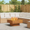 vidaXL - Vuurkorf - Vierkant - 80x80x40 - cm - Verweerd - Staal