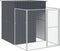 vidaXL - Hondenhok - met - ren - 165x659x181 - cm - gegalvaniseerd - staal - antraciet