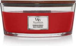 WoodWick Heartwick Flame Ellipse Geurkaars - Crimson Berries - 50 branduren