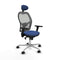 Piqueras y Crespo 3D086N1 - Bureaustoel - Verstelbare hoogte met hoofdsteun - Marineblauw