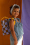Sticky Lemon Backpack/Boekentas Small Farmhouse - Checkerboard - Blooming Purple - Soil Green
