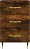vidaXL - Nachtkastje - 40x40x66 - cm - bewerkt - hout - gerookt - eikenkleurig