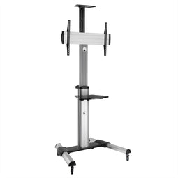 Roline 17.03.1260 - LCD/TV rolstandaard - Verstelbaar en kantelbaar - Zilver