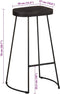 vidaXL - Barkrukken - 2 - st - zwart - 45x40x78 - cm - massief - mangohout
