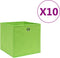 vidaXL - Opbergboxen - 10 - st - 28x28x28 - cm - nonwoven - stof - groen