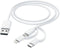 Hama 00201535 - 3-in-1 Multi Oplaadkabel - USB-A naar USB-C/Lightning/Micro USB - 100cm - Wit