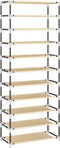 vidaXL - Schoenenkast - 60x30x166 - cm - stof - crèmekleurig