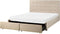 ROCHELLE - Bed opbergruimte - Beige - 160 x 200 cm - Polyester
