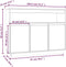 vidaXL - Dressoir - 104,5x34x80 - cm - massief - grenenhout - grijs