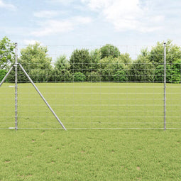 vidaXL - Veldhek - 1,4x50 - m - Gegalvaniseerd - Staal