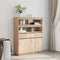 vidaXL - Hoge - kast - 89x34x116,5 - cm - massief - grenenhout