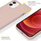 Accezz iPhone 12 Mini - Back Cover - Liquid Silicone Geschikt voor MagSafe - Roze
