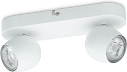 Prolight Bola - Opbouwspot - LED GU10 3W 250 lumen - Wit (2 lichtpunten)