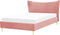 CHALEIX - Tweepersoonsbed - Roze - 160 x 200 cm - Fluweel