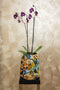 TS Collection - Bloempot hoog Berry blue - 21x24 - Metaal & Epoxy - Exclusieve woonitems voor binnen - Handgemaakt - Unieke print - Designed by Lammie