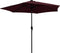 vidaXL - Parasol - met - LED-verlichting - aluminium - paal - 270 - cm - bordeauxrood