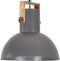 vidaXL Hanglamp industrieel rond 25 W E27 52 cm mangohout grijs