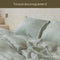 Coco & Cici - Tencel Sateen Kussensloop 70 x 60 cm - Kussenhoes - Lyocell - Extra Zacht & 100% Natuurlijk - Grijs Groen