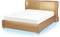 PARIS - Tweepersoonsbed LED - Goud - 140 x 200 cm - Leer