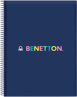 Notitieboekje Benetton Cool Marineblauw A4 120 Lakens