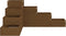 vidaXL - Plantenbak - 4-laags - 80,5x79x36 - cm - grenenhout - honingbruin