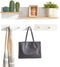 SoBuy FHK21-WN - Wandkapstok - Witte Wandplank met 5 Hangers en 2 Opbergplanken - Kleur Wit