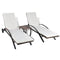 vidaXL - Ligbedden - met - tafel - poly - rattan - bruin