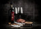 Forged Sebra Steakmessen 4-delig - Sebrahout - In Houten Giftbox