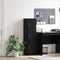 vidaXL - Zwart - Eiken - Sideboard - Zwart - Eiken - MDF - en - Houtfineer - Middelgroot