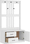 vidaXL - Halboom - SANDENS - wit - 87x40x159,5 - cm - massief - grenenhout