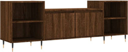 vidaXL - Tv-meubel - 160x35x55 - cm - bewerkt - hout - bruin - eikenkleur