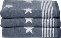 Seahorse Stardust baddoek 60 x 110 cm blue (per 3 stuks)