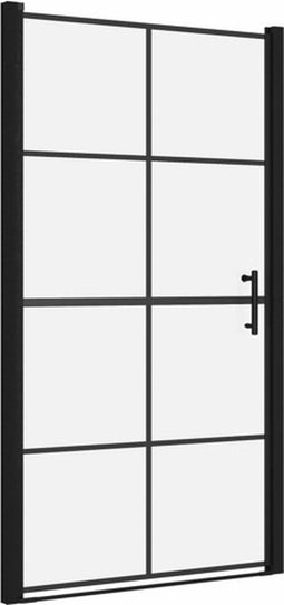 vidaXL - Douchedeur - 100x178 - cm - gehard - glas - zwart
