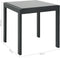 vidaXL - Ligbedden - 2 - st - met - tafel - textileen - en - staal